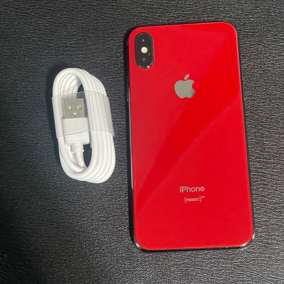 Apple iPhone X256GB Unlocked Gray & Red Back Glass Great Shape 